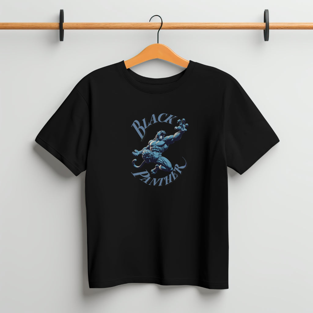 Premium Black Panther Anime T-Shirt – Cotton & DTF Printed Superhero Tee for Fans
