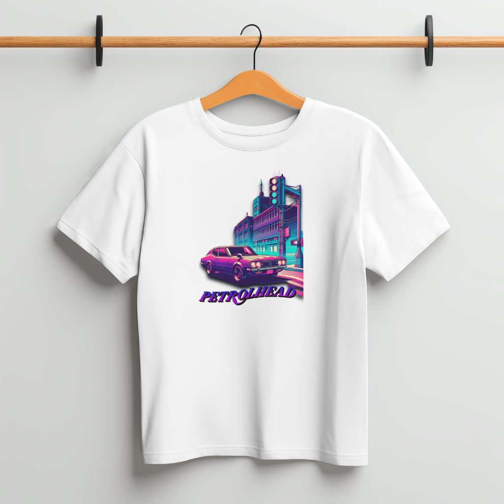 Retro Neon Petrolhead Car T-Shirt | Vintage Street Racing Aesthetic | DTF Printed Unisex Tee