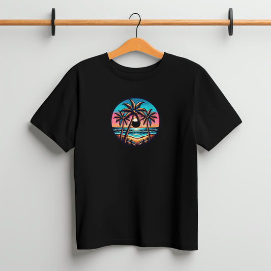 Tropical Sunset Palm Beach Paradise T-Shirt | DTF Printed Unisex Tee